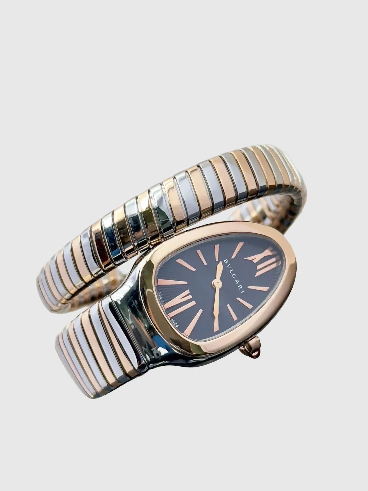 Bvlgari Serpenti Tubogas 35 mm Rose gold & Steel Ladies Watch 102123