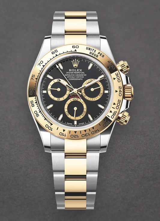 Rolex Cosmograph Daytona Yellow Rolesor Black Dial Oyster Men’s Watch 126503-0003