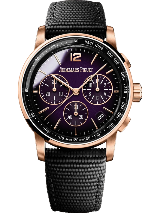 Audemars Piguet Code 11.59 Selfwinding Chronograph Pink Gold Smoked Purple Men’s Watch 26393OR.OO.A002KB.02