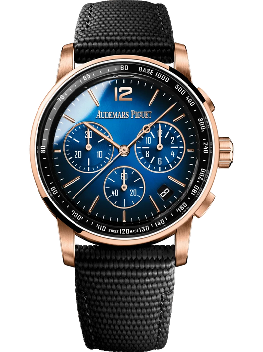 Audemars Piguet Code 11.59 Selfwinding Chronograph Pink Gold Smoked Blue Men’s Watch 26393OR.OO.A002KB.03