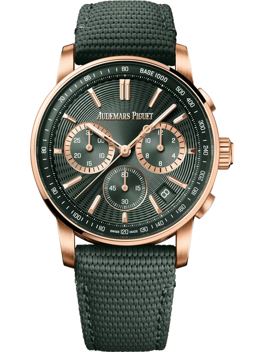 Audemars Piguet Code 11.59 Selfwinding Chronograph Pink Gold Green Men’s Watch 26393OR.OO.A056KB.01