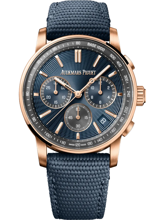 Audemars Piguet Code 11.59 Selfwinding Chronograph Pink Gold Bleu Nuit Men’s Watch 26393OR.OO.A348KB.01