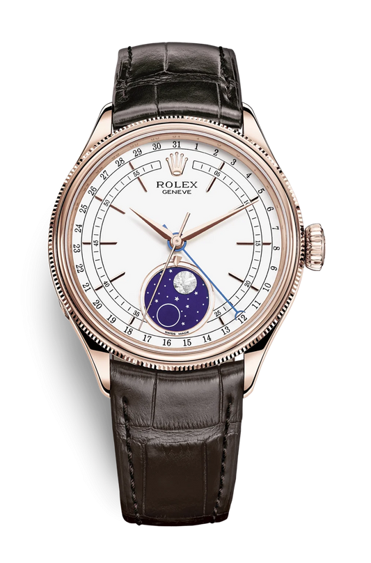 Rolex Cellini Moonphase Rose Gold 39mm Watch 50535