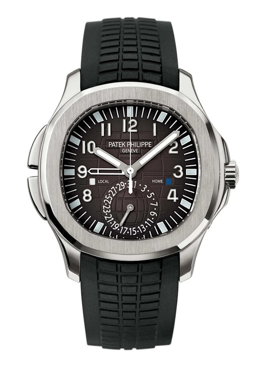 Patek Philippe Aquanaut Dual Time Black Polymer Steel Men’s Watch 5164A-001