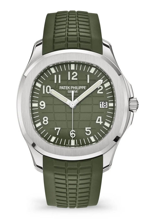 Patek Philippe Aquanaut Jumbo Khaki Green White Gold Men’s Watch 5168G-010