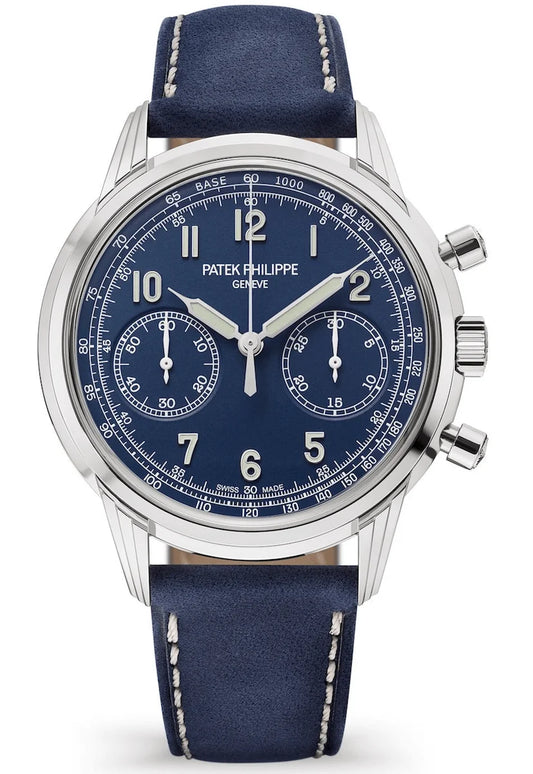 Patek Philippe Complications Chronograph White Gold Blue Calfskin Men’s Watch 5172G-001