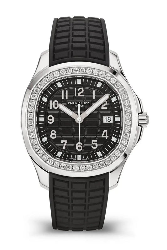 Patek Philippe Aquanaut Luce Steel Diamond Black Quartz Ladies Watch 5267/200A-001