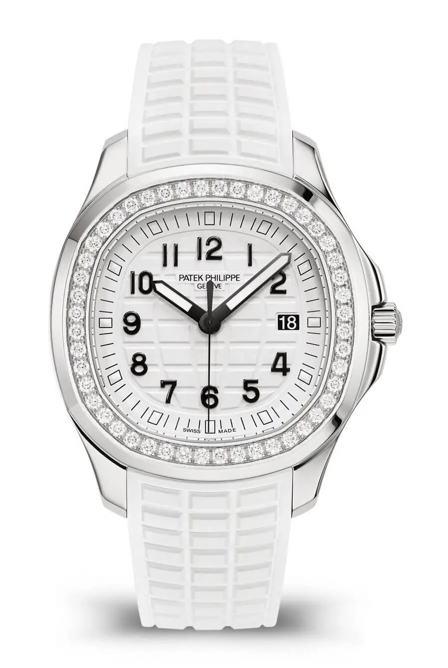 Patek Philippe Aquanaut Luce Steel Diamond White Quartz Ladies Watch