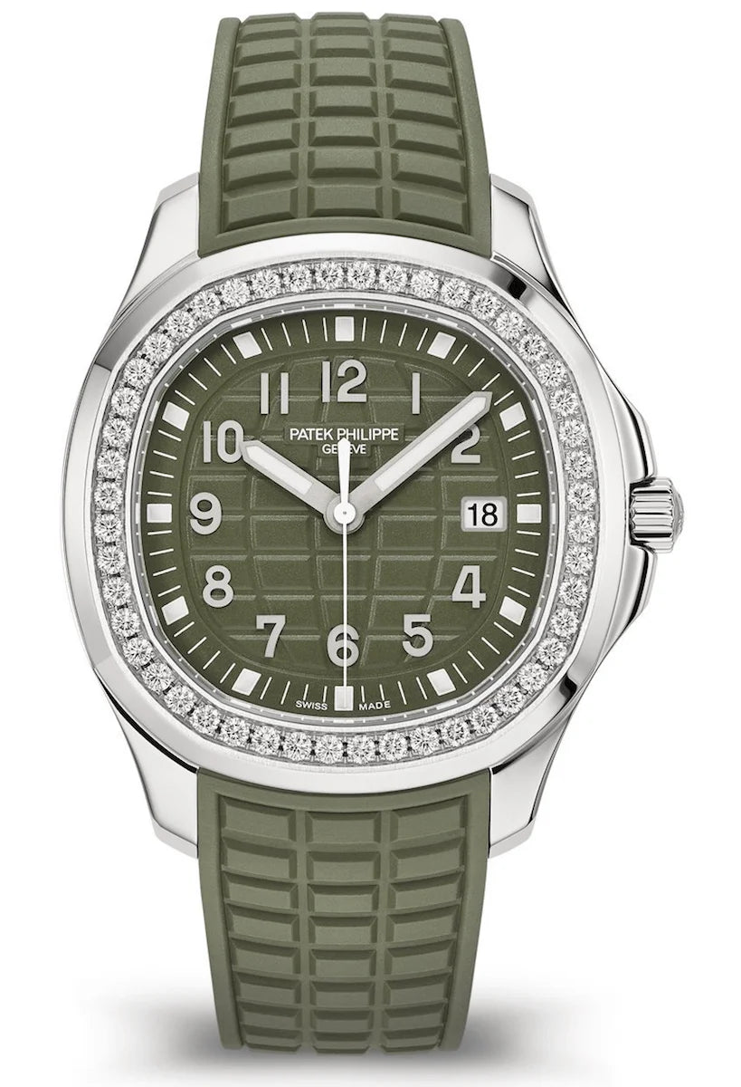 Patek Philippe Aquanaut Luce Steel Diamond Khaki Green Ladies Watch 5267/200A-011