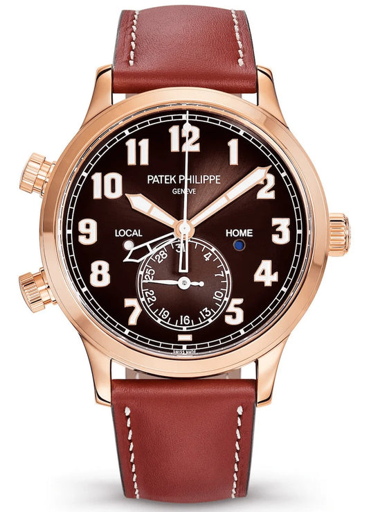 Patek Philippe Complications Calatrava Pilot Travel Time Calfskin Men’s Watch 5524R-001