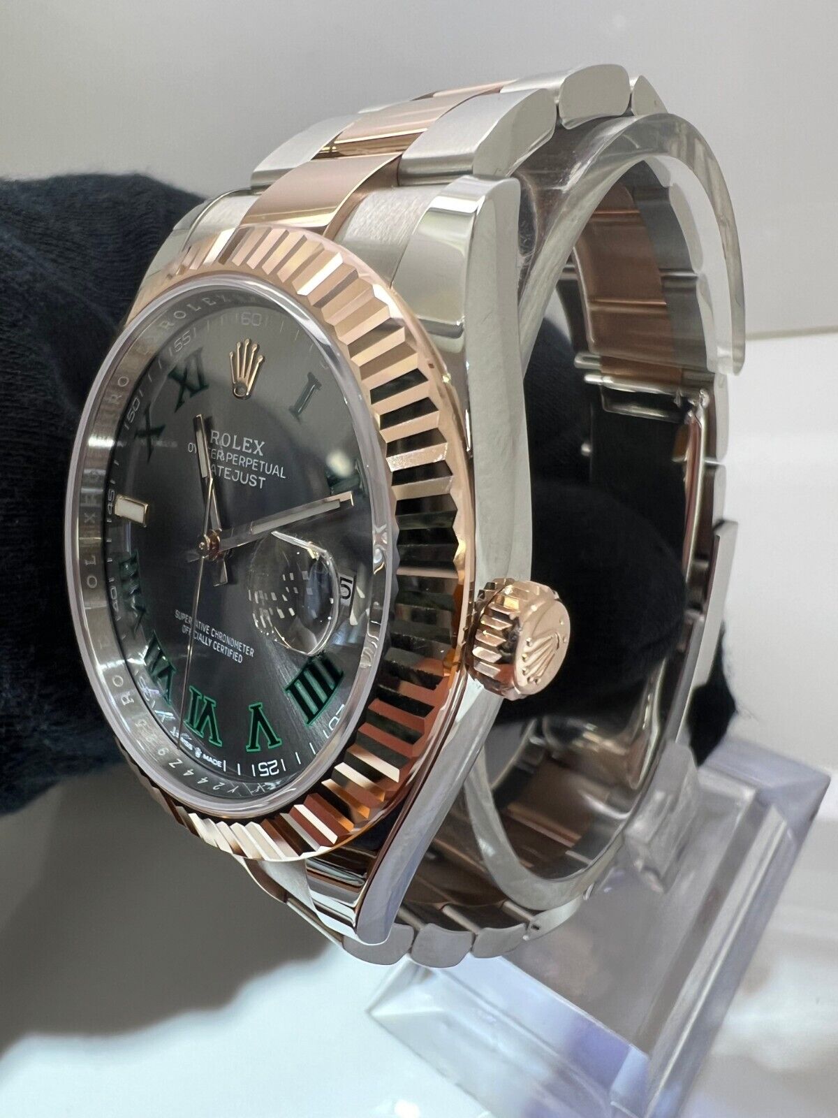 Rolex Datejust 126331 Pink and Silver Oyster Bracelet with Pink Bezel Wimbledon