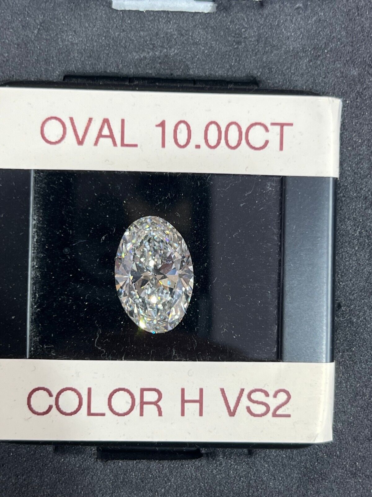 Natural Diamond Oval GIA Certified 10 Carat H VS2 18k Gold Engagement Ring