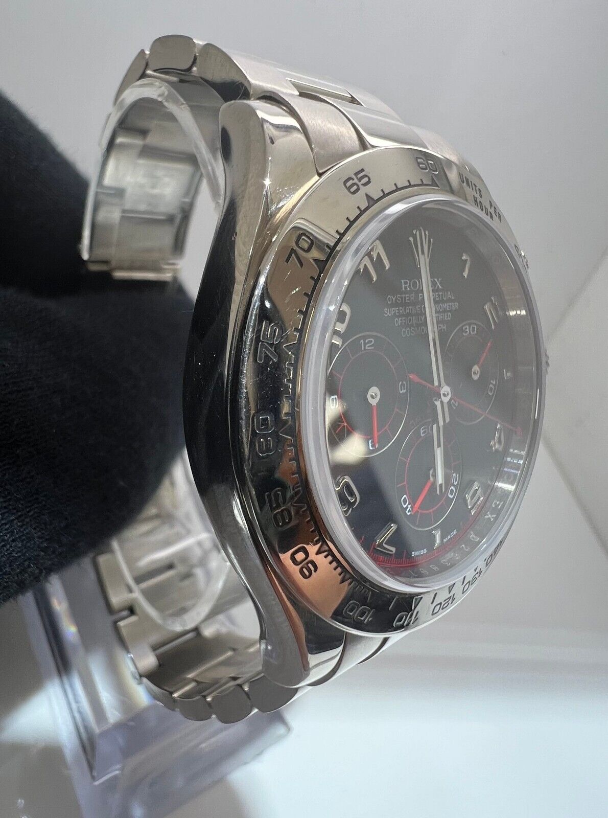 Rolex Daytona Gray RACING Red 18K White Gold Oyster 116509
