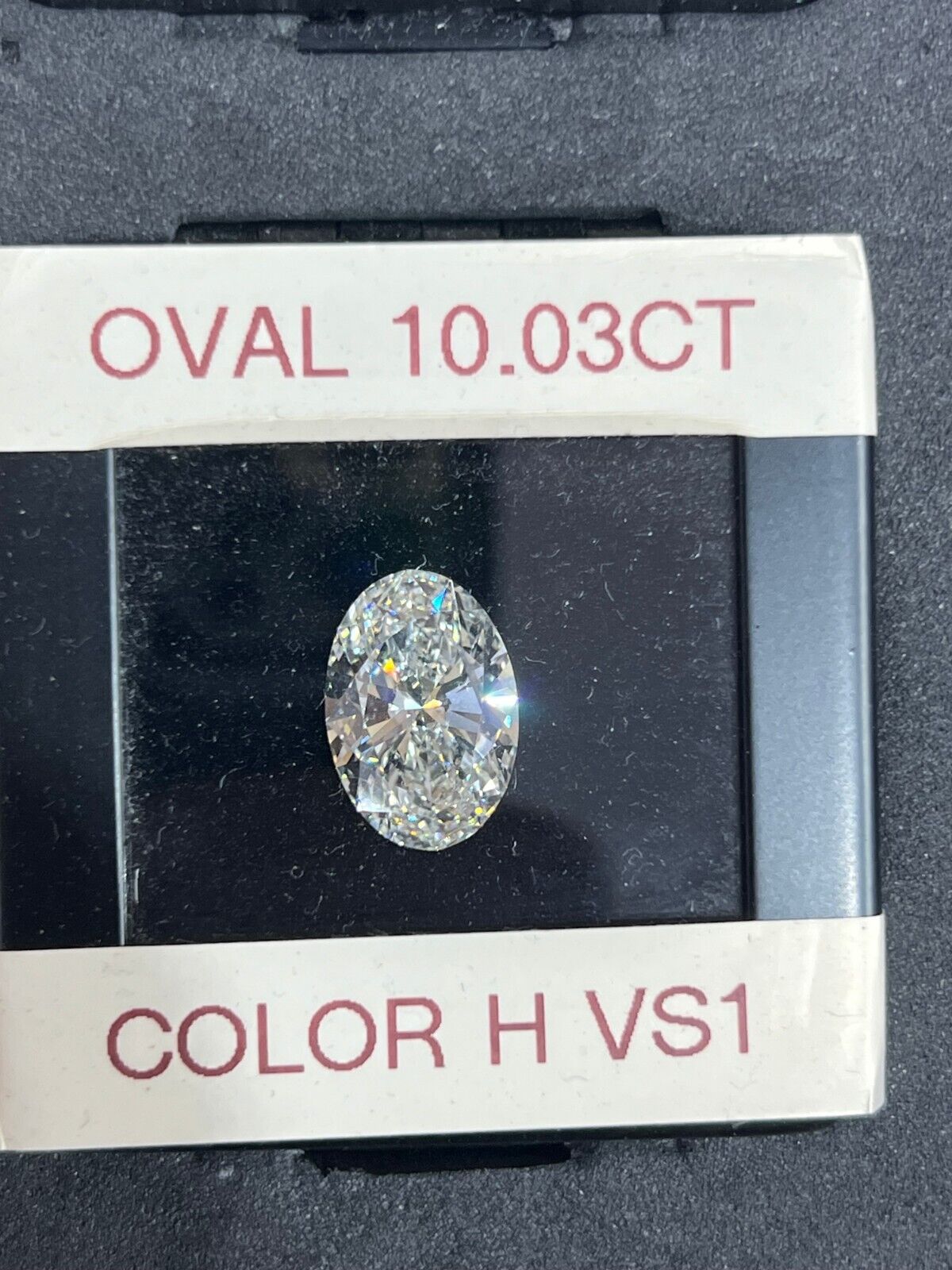 natural Diamond Oval GIA Certified 10.03 H VS1 18k Gold Engagement Ring