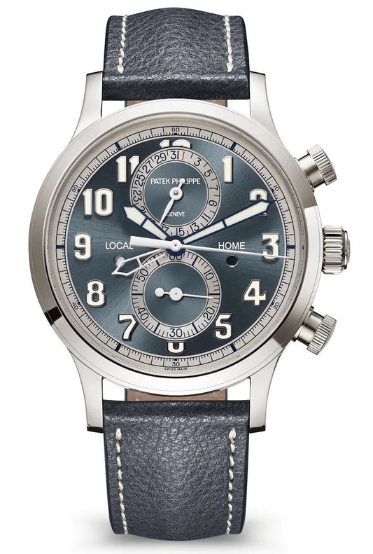 Patek Philippe Complications Calatrava Pilot Travel Time Chronograph Blue Men’s Watch 5924G-001