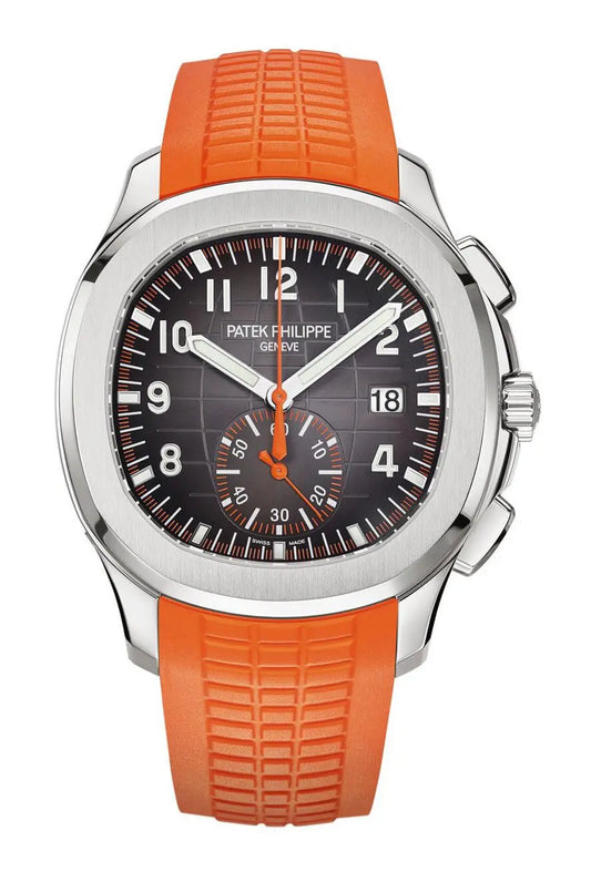 Patek Philippe Aquanaut Chronograph Orange Rubber Steel Men’s Watch 5968A-001