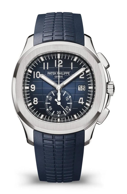 Patek Philippe Aquanaut Flyback Chronograph White Gold Blue Men’s Watch 5968G-001