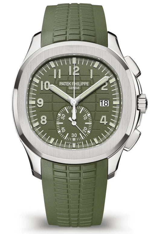 Patek Philippe Aquanaut Flyback Chronograph White Gold Khaki Green Men’s Watch 5968G-010