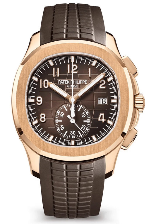 Patek Philippe Aquanaut Flyback Chronograph Sunburst Brown White Gold Men’s Watch 5968R-001