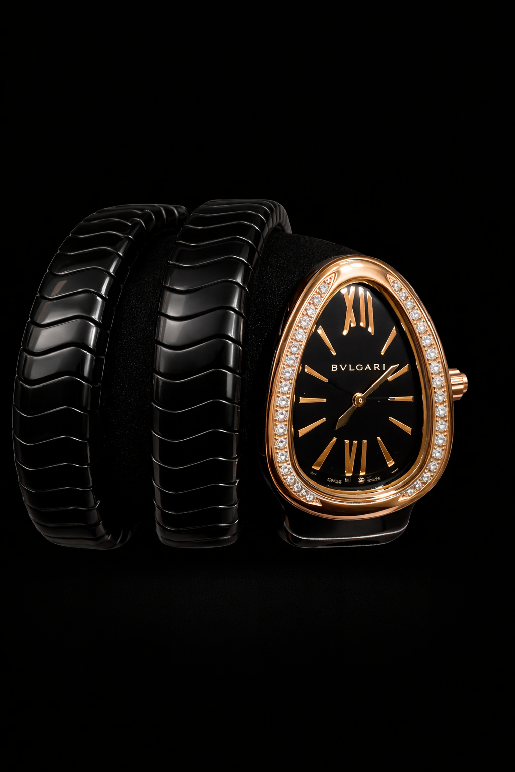 Bvlgari Serpenti Tubogas Ref. 102885 – Black Spiral Bracelet