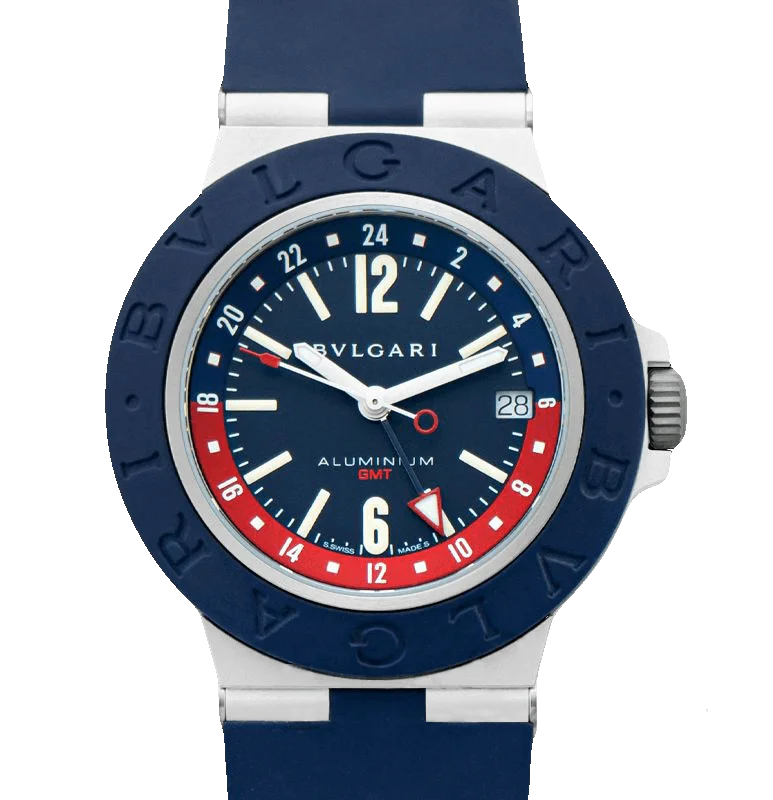Bvlgari Aluminium GMT Blue Rubber 40mm Men’s Watch 103554