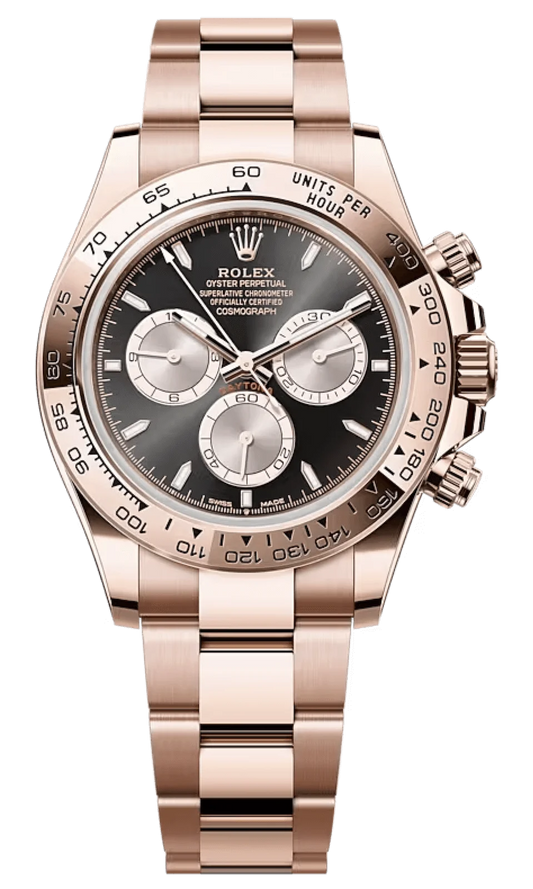 Rolex Cosmograph Daytona Everose Gold Black Sundust Oyster Men’s Watch 126505-0001