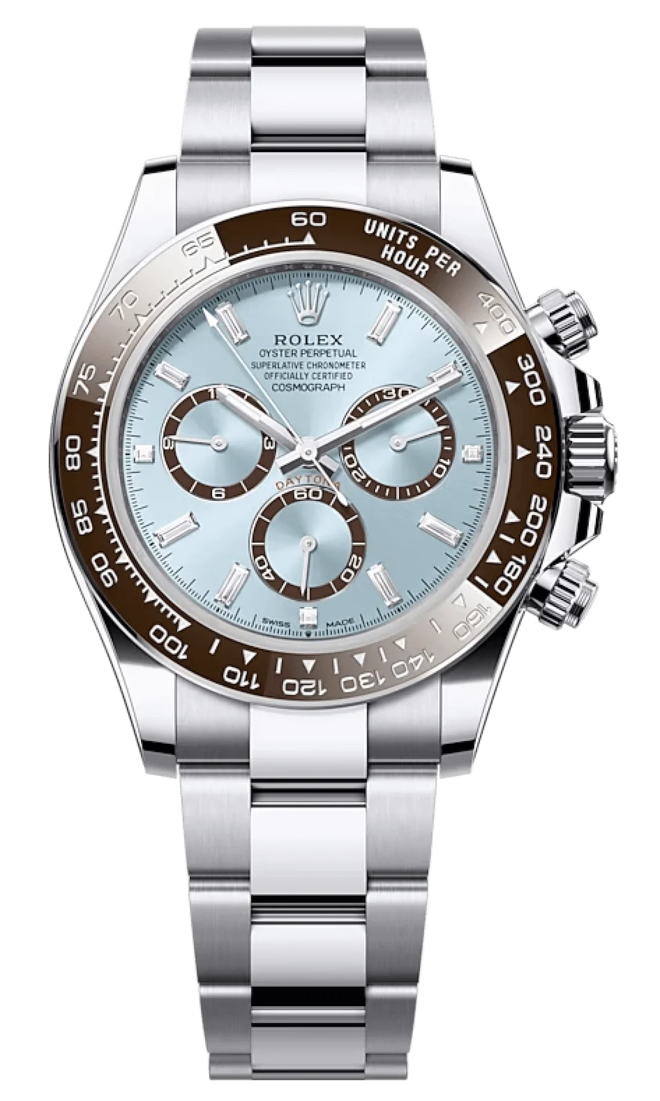 Rolex Cosmograph Daytona Platinum Ice Blue Oyster Diamond Men’s Watch 126506-0002