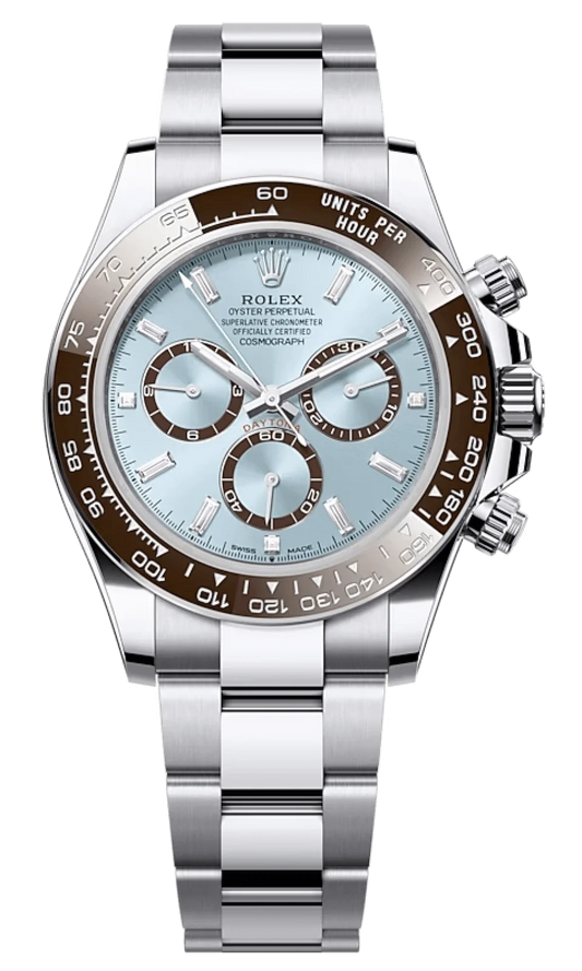 Rolex Cosmograph Daytona Platinum Ice Blue Oyster Diamond Men’s Watch 126506-0002