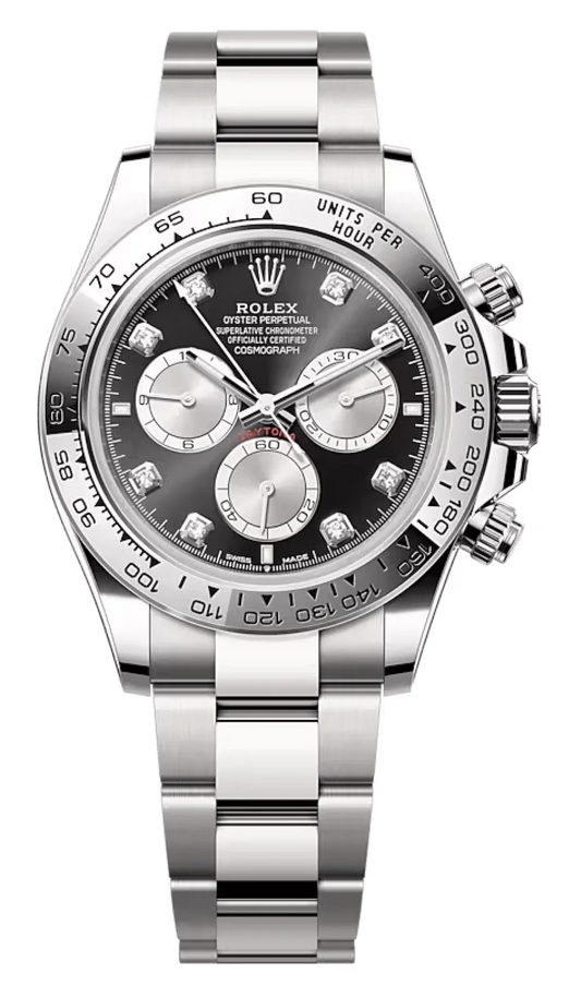 Rolex Cosmograph Daytona White Gold & Bright Black Diamond Men’s Watch 126509-0002