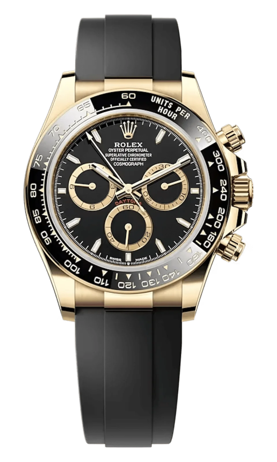 Rolex Cosmograph Daytona Black Everose Gold Diamond Oysterflex Men’s Watch 126515LN-0004