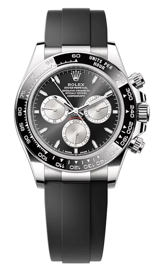 Rolex Cosmograph Daytona White Gold Black Dial Oysterflex Men’s Watch 126519LN-0002