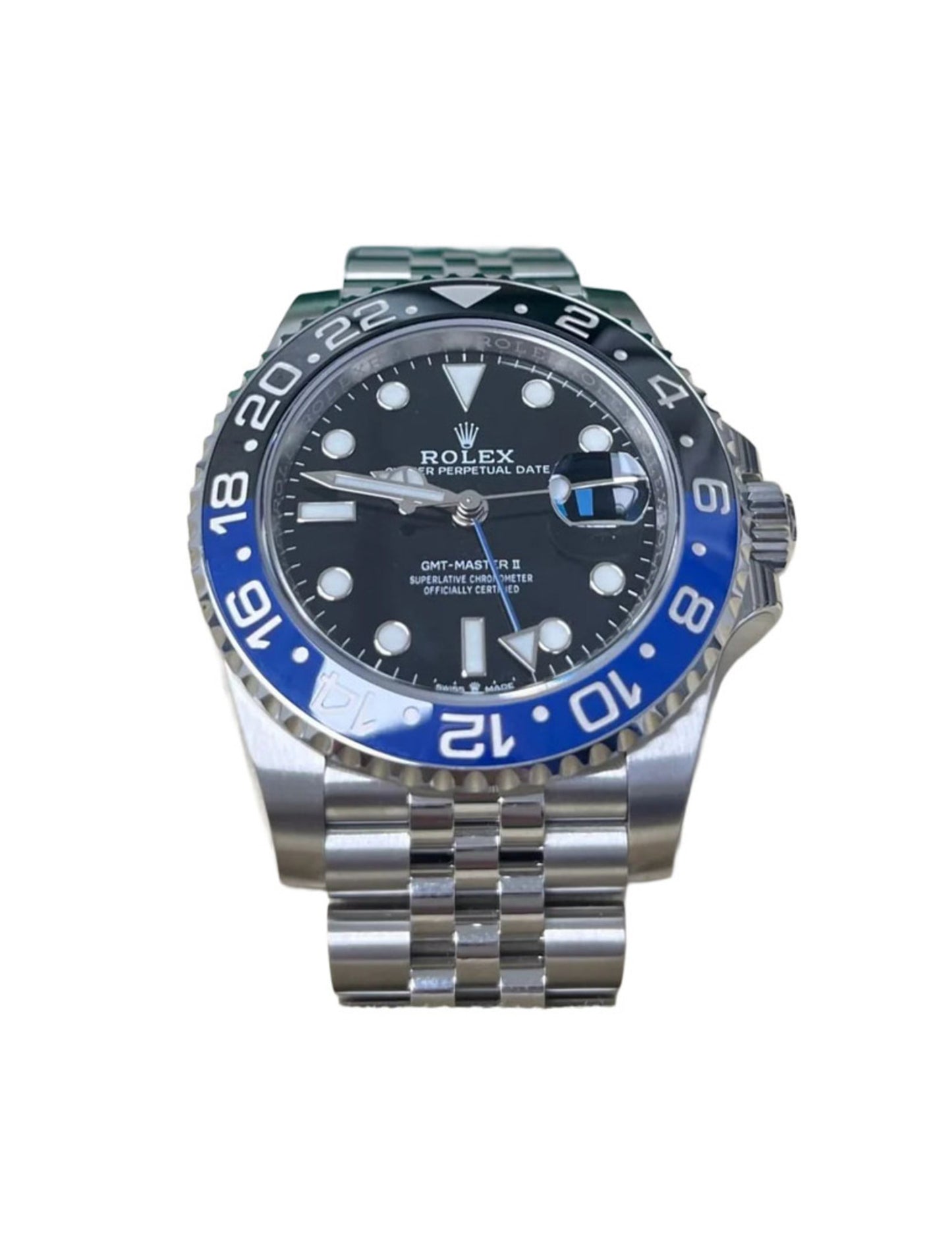Rolex GMT-Master II "Batgirl" Stainless Steel Black and Blue Cerachrom Jubilee (Ref# 126710BLNR)