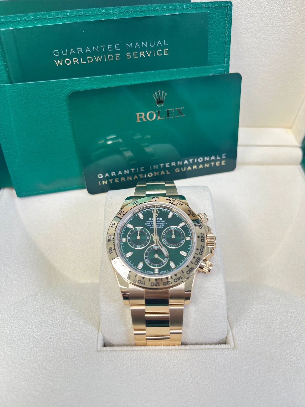 Rolex 'John Mayer' Daytona Cosmograph Green Dial, Yellow Gold (Ref#116508)