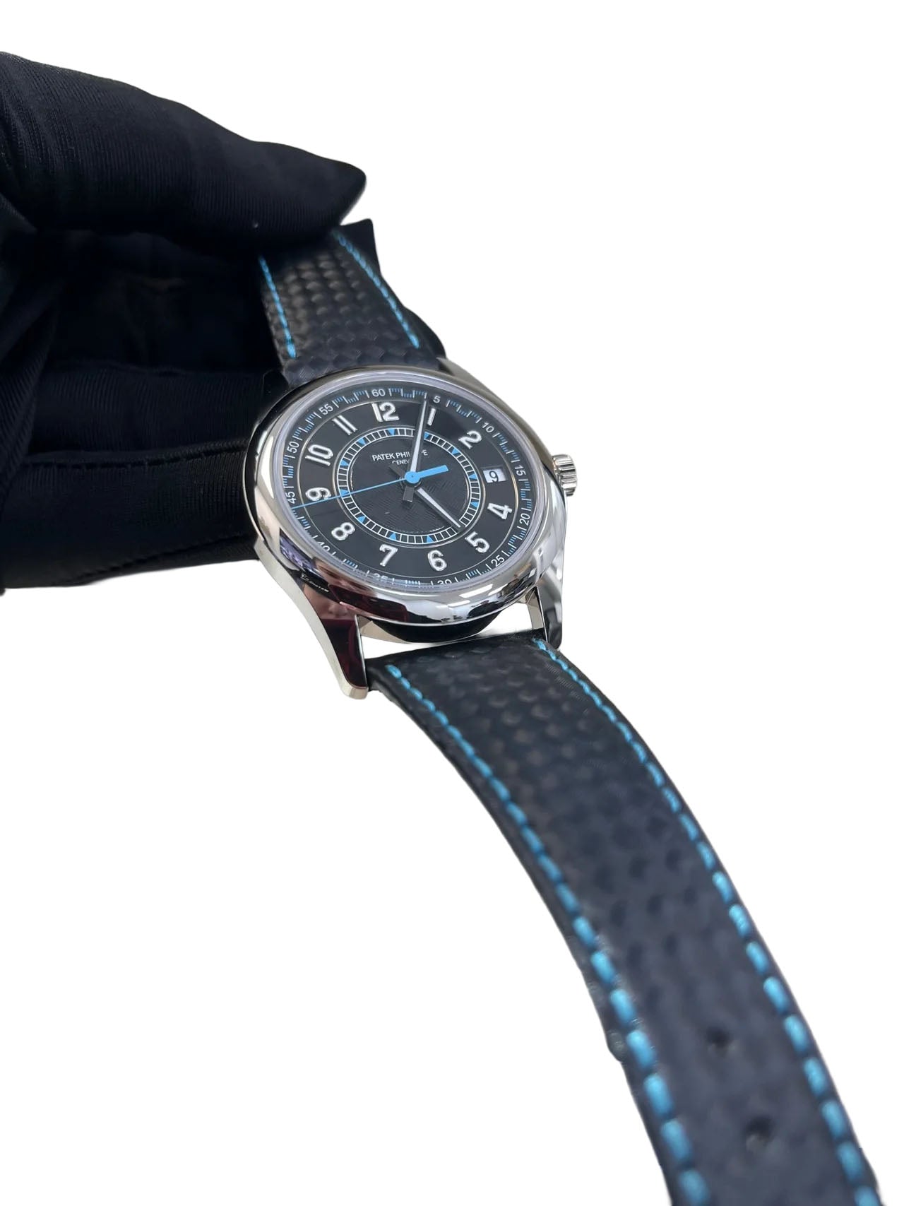 Patek Philippe Calatrava 40mm Blue Date Sweep Seconds (Ref# 6007G-011)