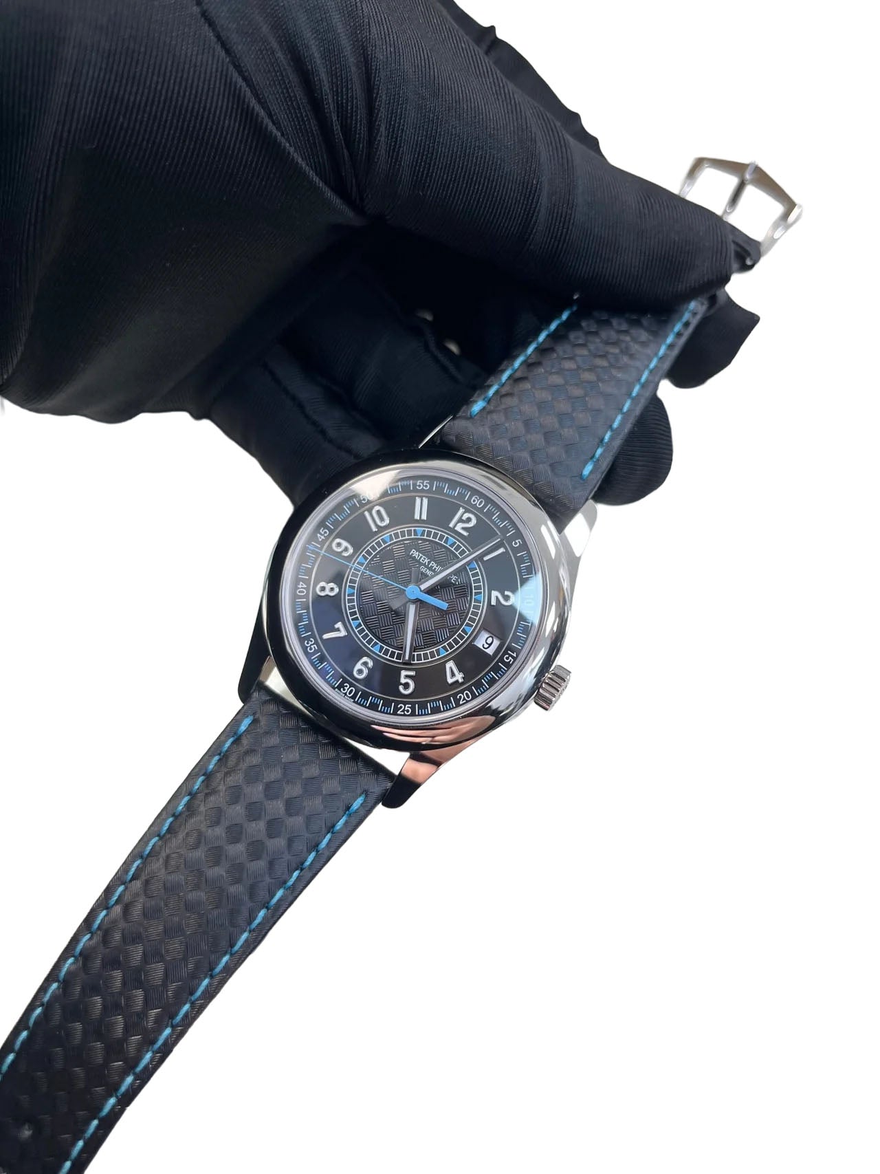 Patek Philippe Calatrava 40mm Blue Date Sweep Seconds (Ref# 6007G-011)