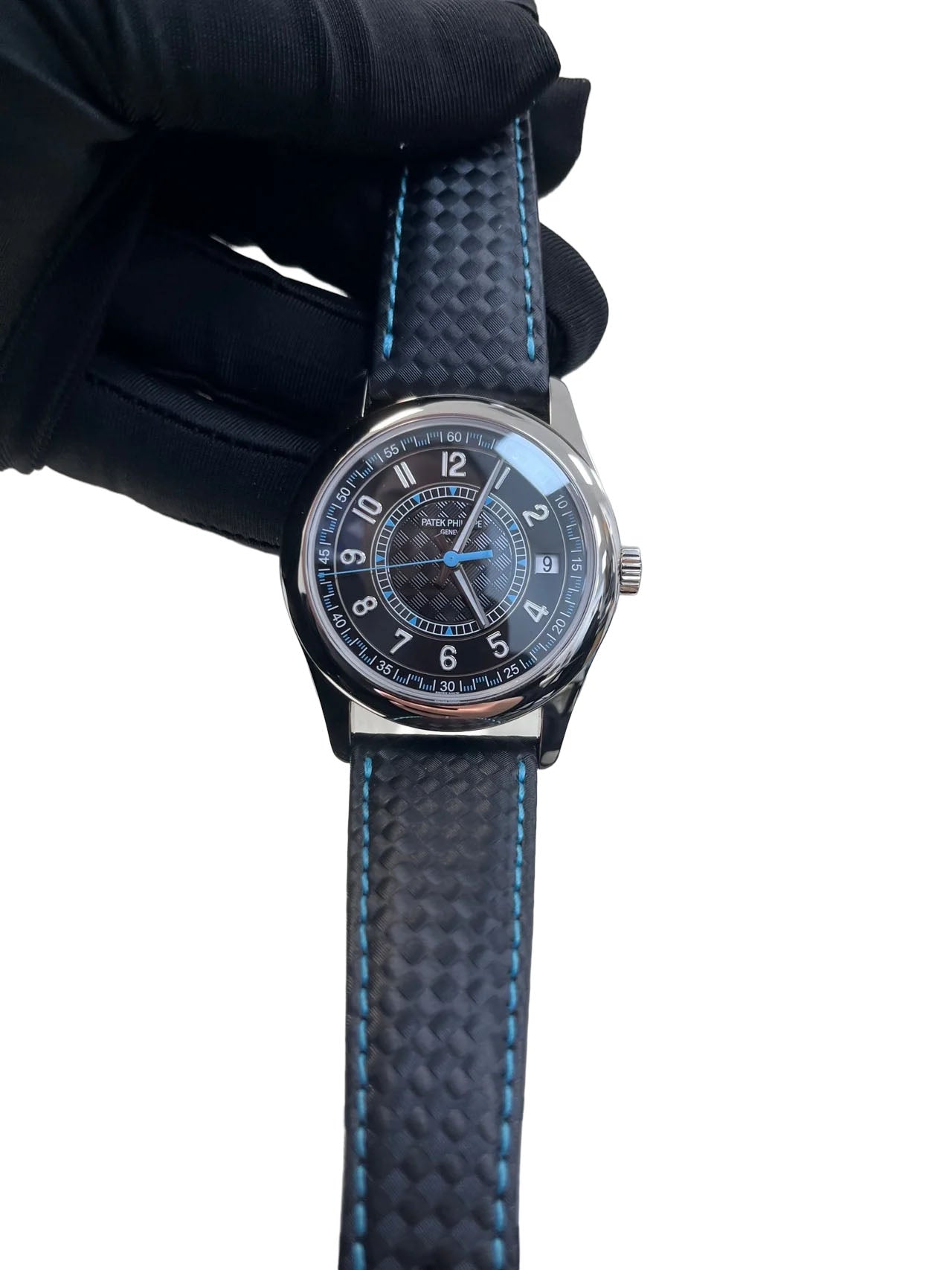 Patek Philippe Calatrava 40mm Blue Date Sweep Seconds (Ref# 6007G-011)