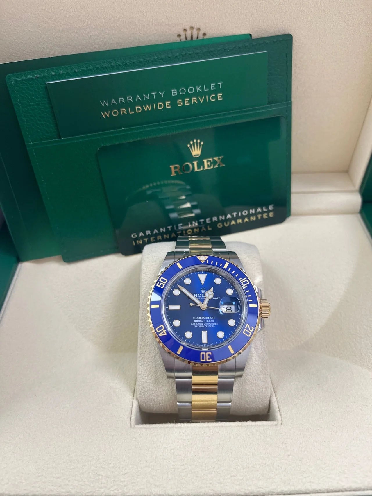 Rolex Submariner Two-Tone Yellow Gold & Steel Rolesor - Blue Dial Ceramic Bezel (Ref# 126613LB)
