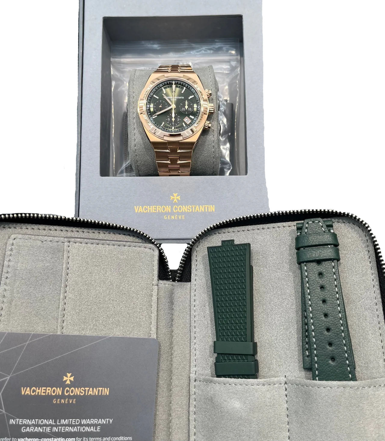 Vacheron Constantin Overseas Chronograph Rose Gold Green Dial 5520V/210R-B966