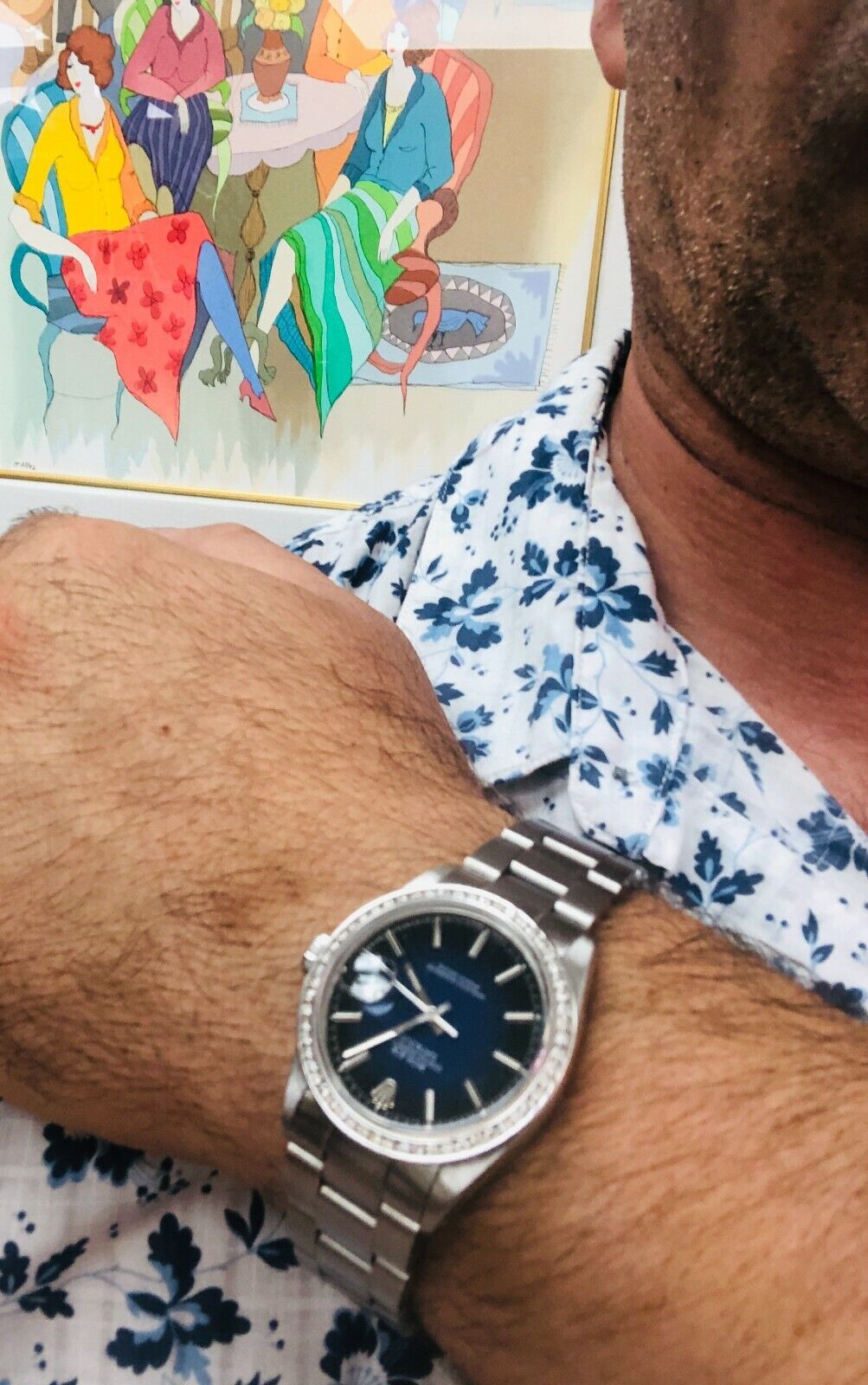 Rolex DateJust 36mm 116200 Black And Blue Dial Diamond Bezel Watch