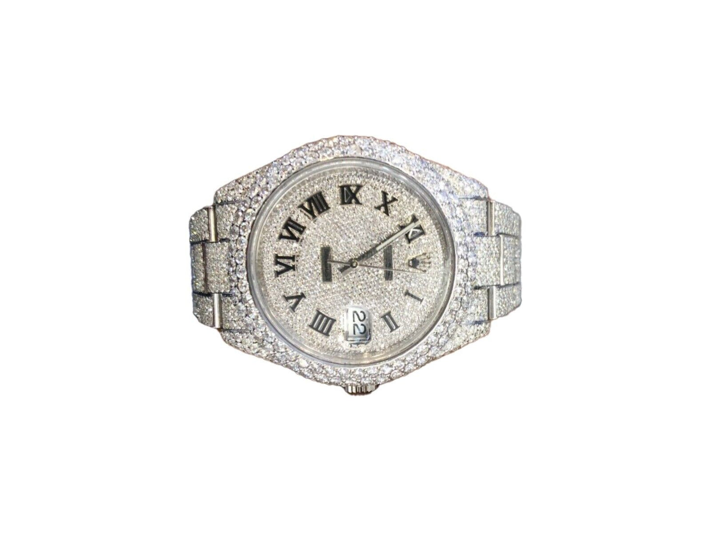 Rolex DateJust 116300 41mm 25 Carat Oyster Diamond Iced Out Men's Watch