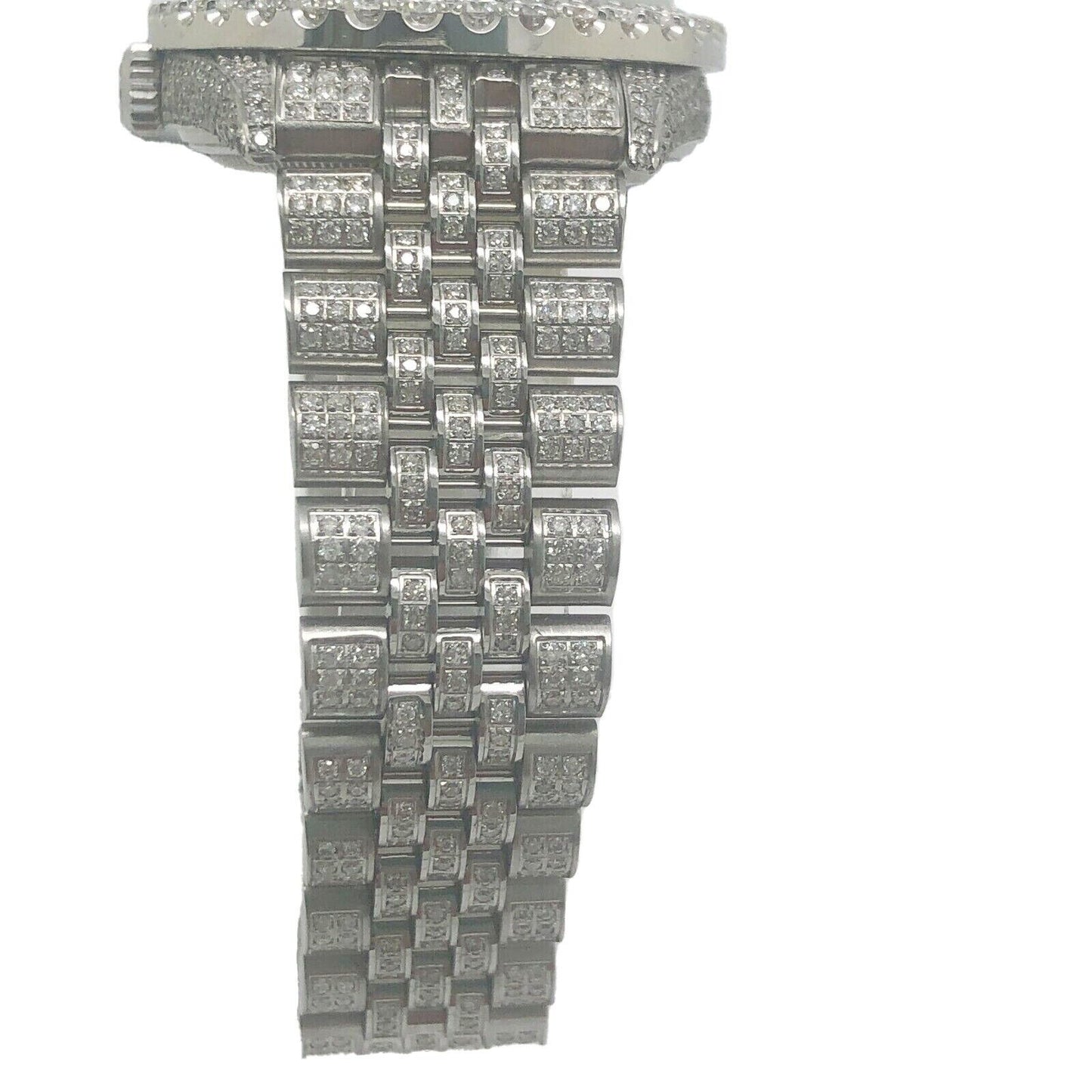 VVS 10 Pointers Bezel Rolex Datejust 36mm Roman Black Diamond Watch