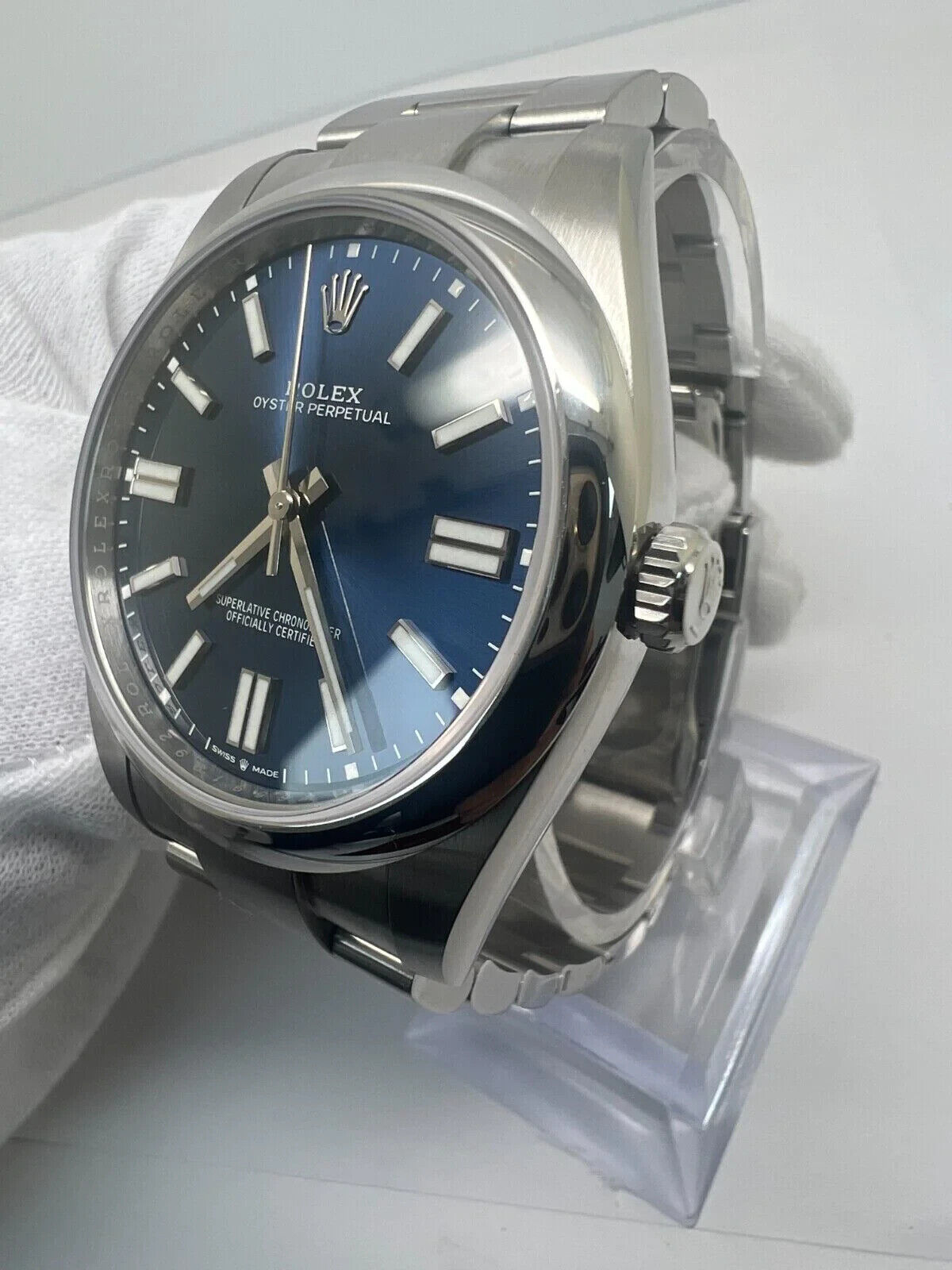 Rolex Oyster Perpetual 41mm Blue Oyster Watch 124300