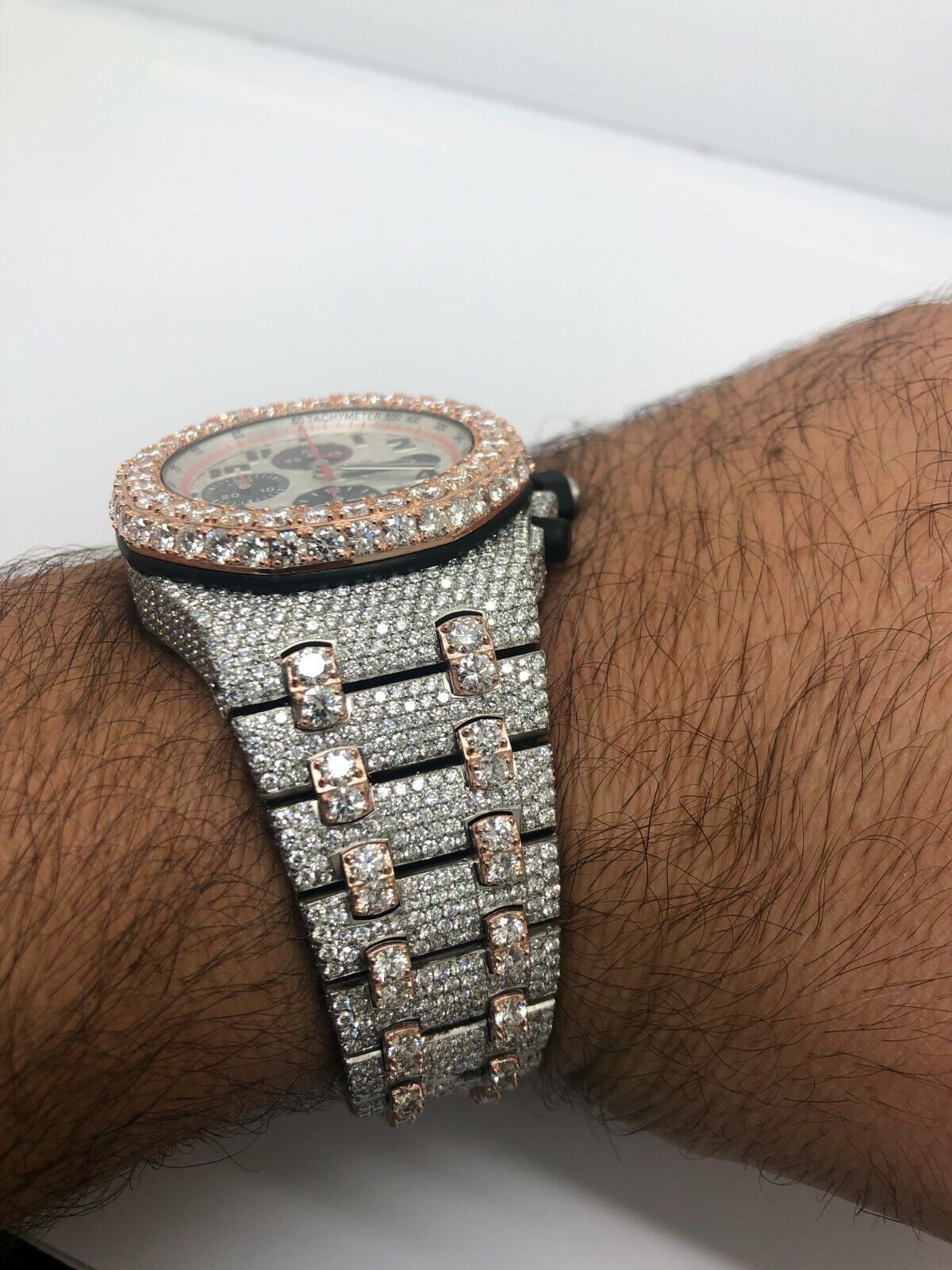 Audemars Piguet Royal Oak Offshore "Panda" 45 Cts E VVS Diamond Men's Watch