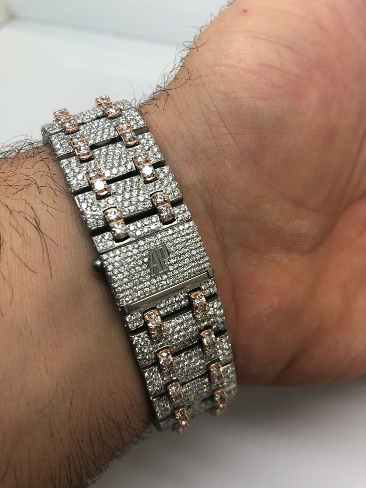 Audemars Piguet Royal Oak Offshore "Panda" 45 Cts E VVS Diamond Men's Watch
