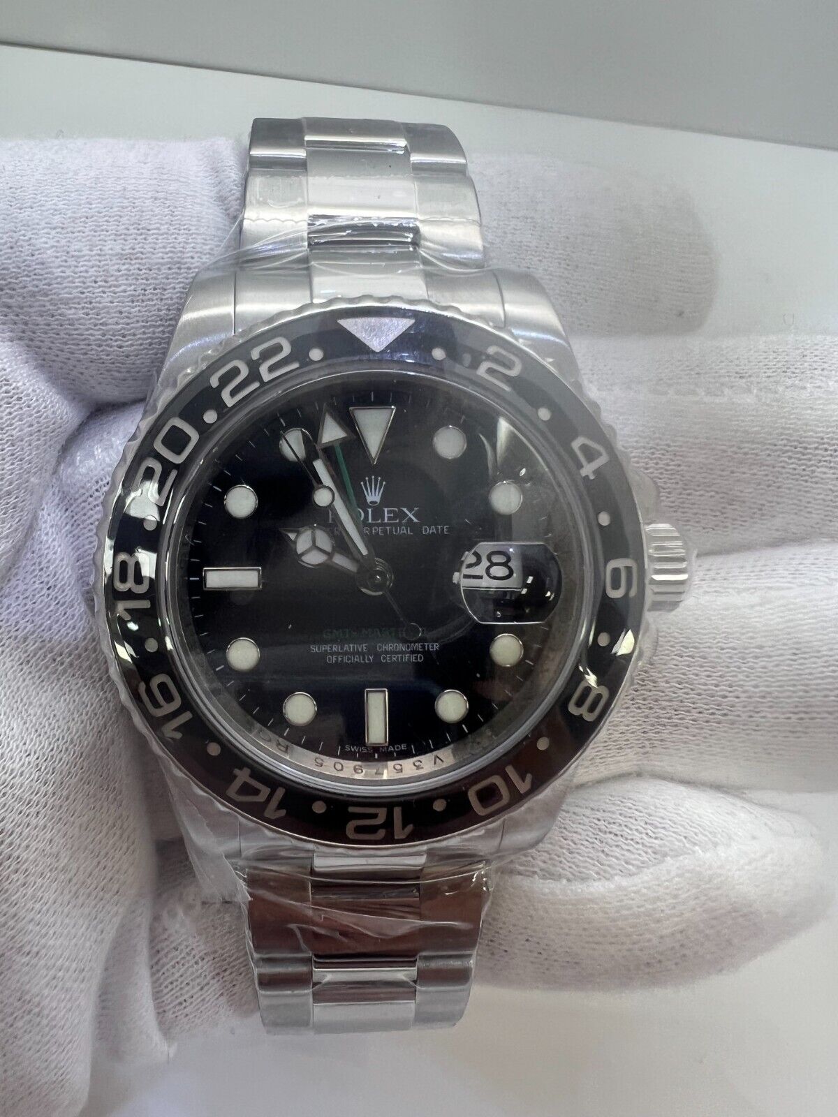ROLEX MENS GMT MASTER II 116710LN CERAMIC BLACK DIAL STAINLESS