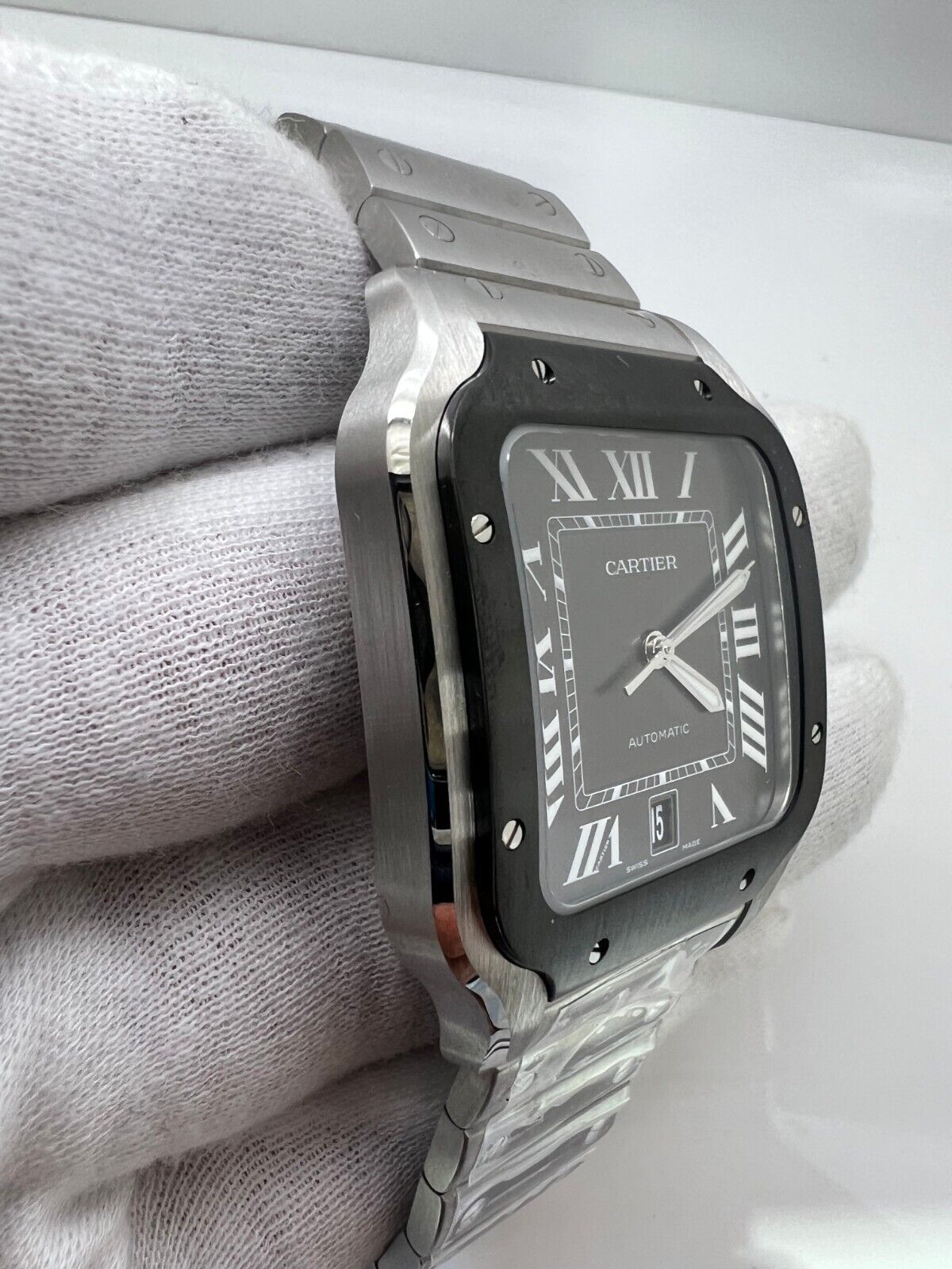 Cartier Santos Gray Men's Watch  40MM - WSSA0037