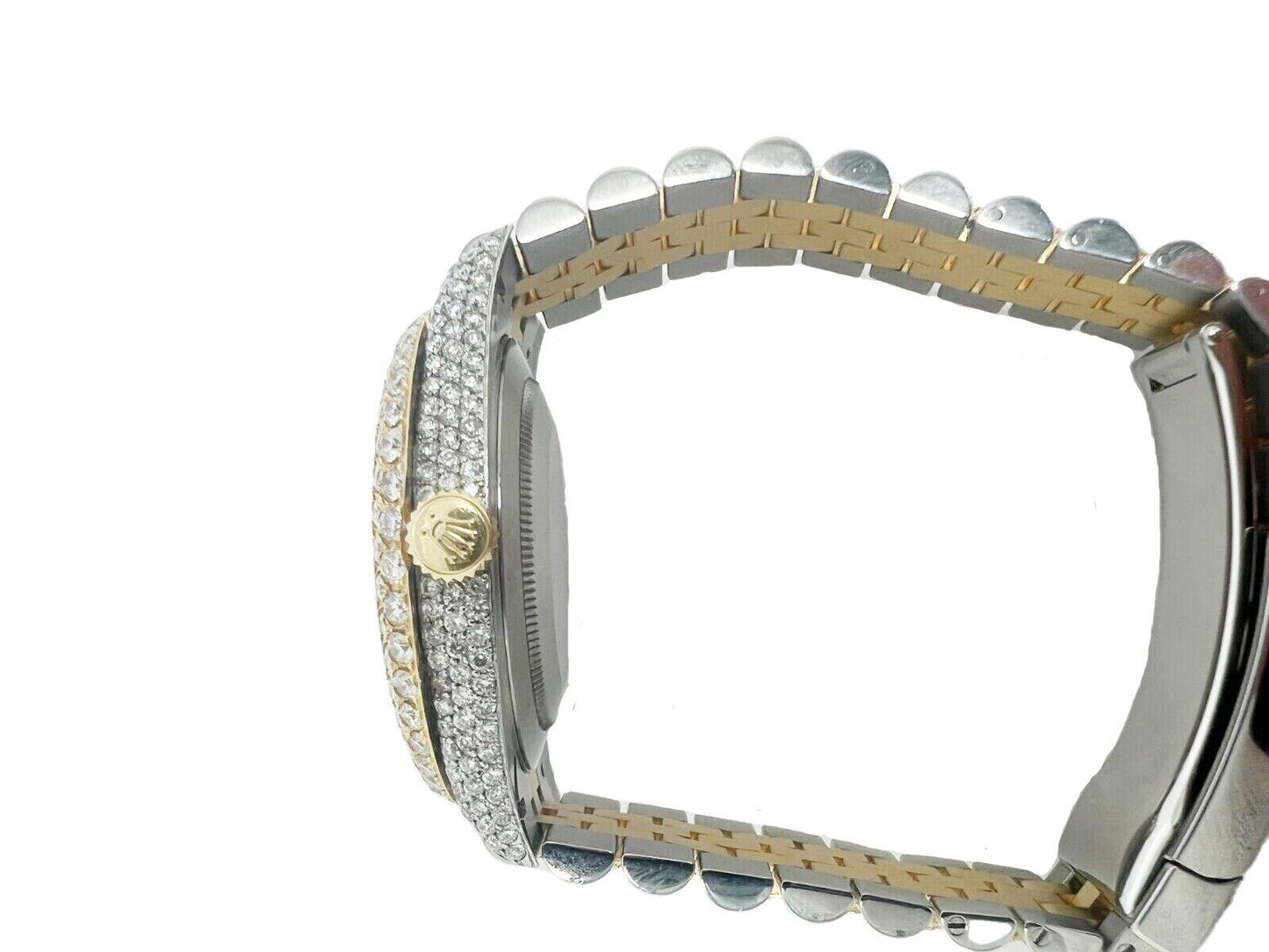 Rolex DateJust 41mm 116300 Two Tone Yellow Gold Jubilee Diamond Iced Out Watch