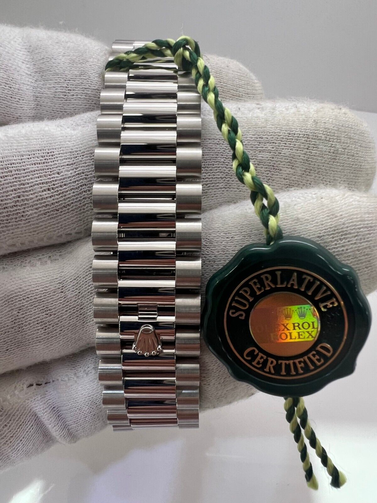 ROLEX | DAY-DATE 40MM PLATINUM PRESIDENT ICE BLUE BAGUETTE DIAMOND DIAL