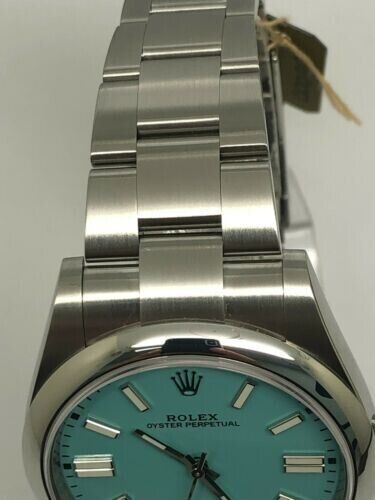 Rolex Oyster Perpetual 41mm Turquoise Oyster Watch 124300