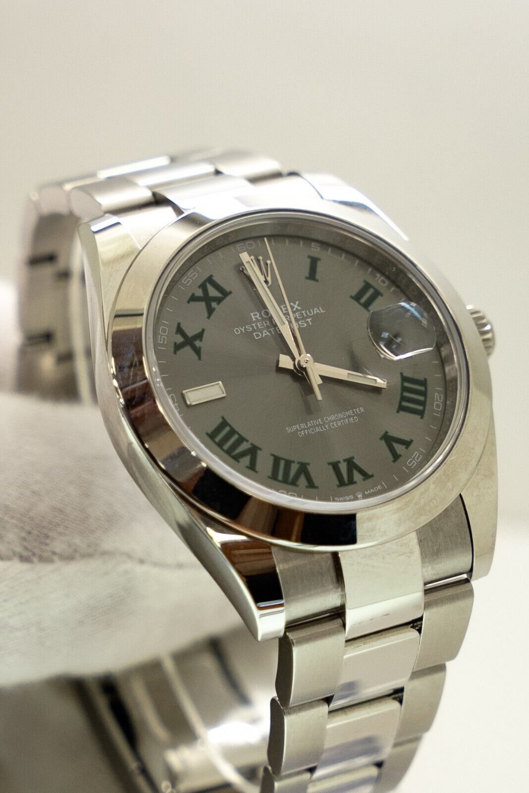 Rolex Datejust 126300 Wimbleton Oyster Bracelet 41mm Men's Watch